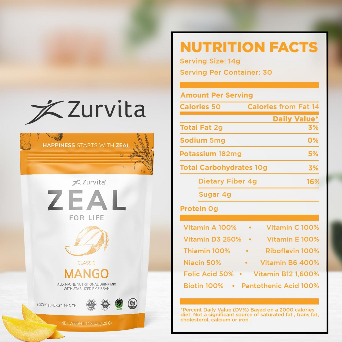 Zurvita Zeal for Life Wellness Drink Mix